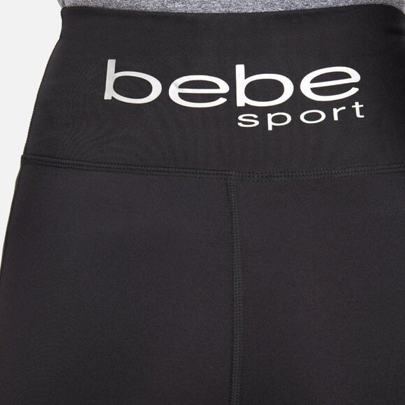 𝅺BEBE SPORT COLOR BLOCK LEGGING Black/Neon/Blue - Picture 4 of 6